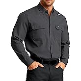 FR Ripstop & Waterproof Welding Shirts for Men 6.5oz Long Sleeve Button Down Fire Retardant 100% Cotton shirts CAT2