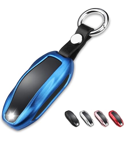 Tesla Key Fob Cover - Suede Leather Case For Model 3/Y/S With Keychain