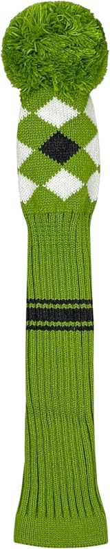 Scott Edward Golf Headcovers 3Pcs Set Driver Fairway Hybrid Argyle Green view 4