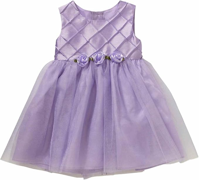 Toddler Girls Purple Satin & Tulle Easter & Party Dress