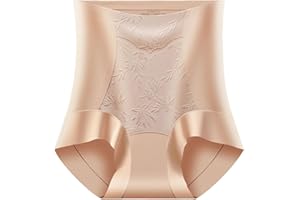 Women's High Waisted Tummy Control Underwear Panties Compression Slimming Seamless Floral Comfy Briefs Shapewear