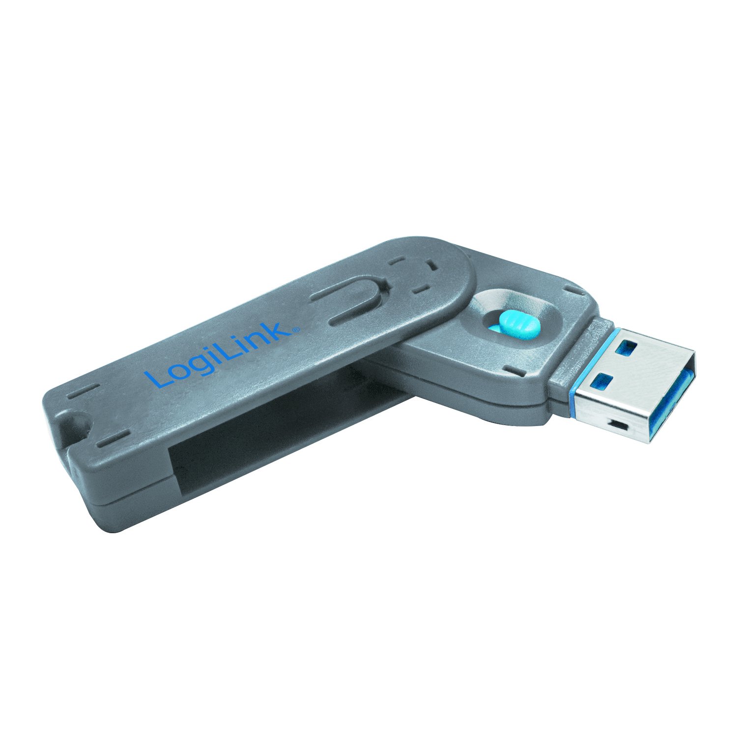LogiLink USB Port Blocker Lock grey 1x Schlüssel, 1x Schloss