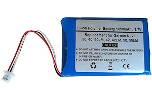 Starnovo Replace GPS Navigator Battery for Garmin Nuvi 30, 40, 40LM, 50, 50LM, Nuvi 52 52LM, Nuvi 65 65LM, Nuvi 1390 1390T 1390LMT