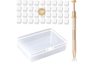 Aoboo Nail Sponges Set for Ombre Gel,Nail Art Tools Set-100Pcs Nail Sponges With Gold Grabbing Pen Transparent Plastic Storage Box Used to Store Nail Art Tools