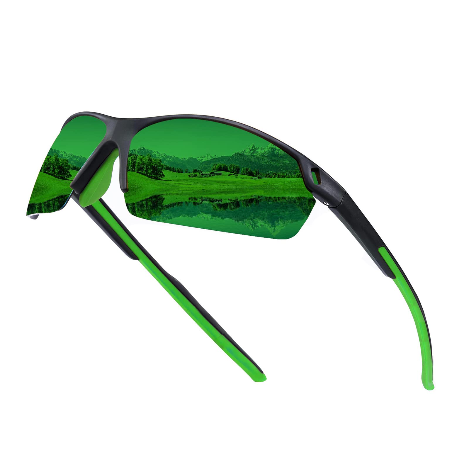 SKYWAY Polarized Sunglasses Women Men,Wrap-Around Sports Sunglasses for Cycling Running Fishing Baseball UV Protection SS8006