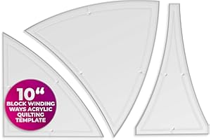LASERTHING Winding Ways Acrylic Quilting Template 10" Block - 3 Piece Set