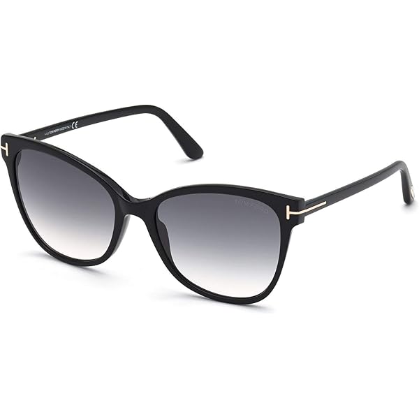 Amazon.com: Tom Ford ANI FT 0844 Shiny Black/Dark Grey Shaded 58