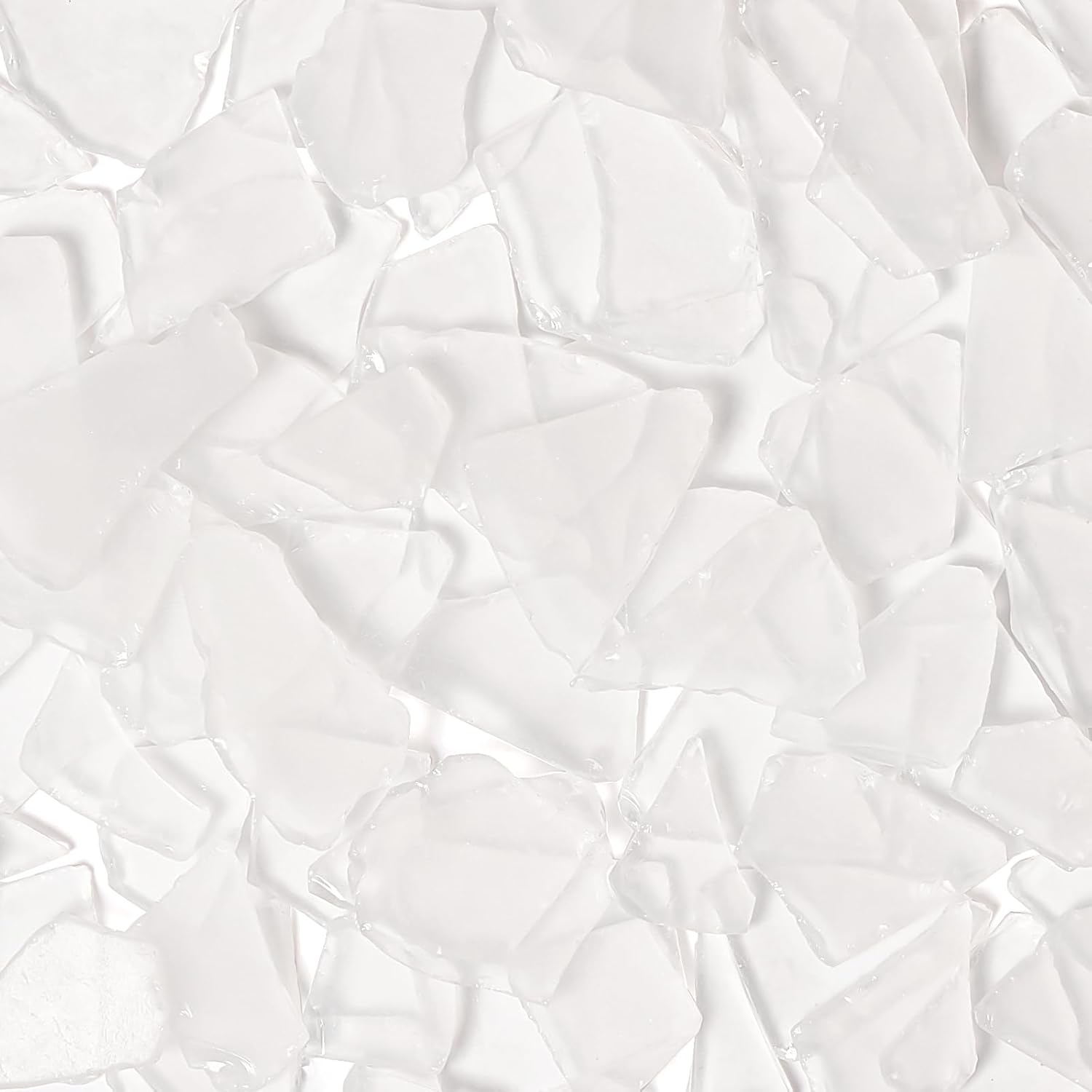 Vase Fillers - Versatile Sea Glass for Crafts - 16oz White Frosted Seaglass Pieces for DIY, Vase Filler, Art Craft Supplies, Beach Wedding, Home Decor