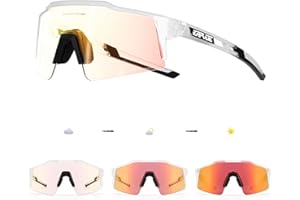 KAPVOE Photochromic Cycling Glasses For Men Women Youth UV400 Clear Sports Baseball Sunglasses Running Driving Fishing