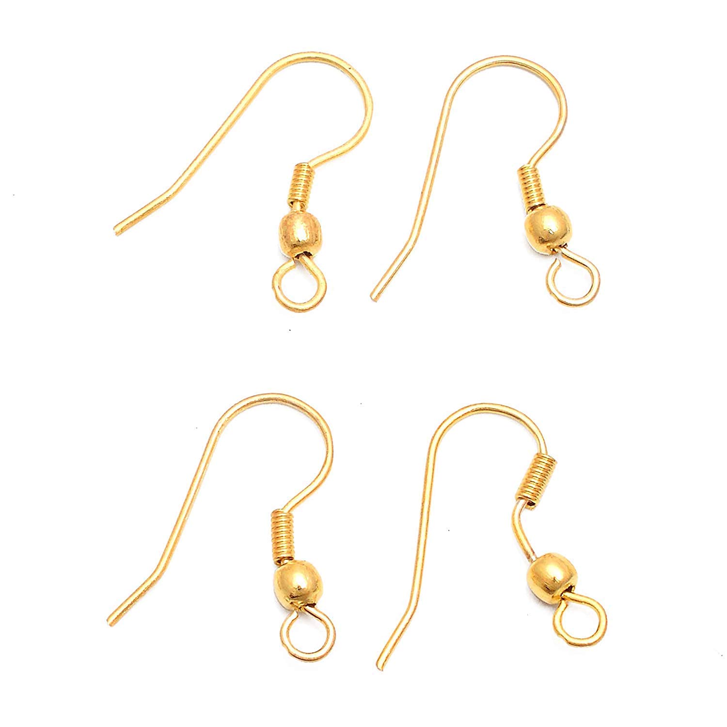 Buy Golden Hooks/Clasps Findings for Earring Making. Pack of 50 gm at
