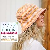 Lion Brand 24/7 Cotton Mercerized Lightweight Yarn Creamsicle 185 yd view 3