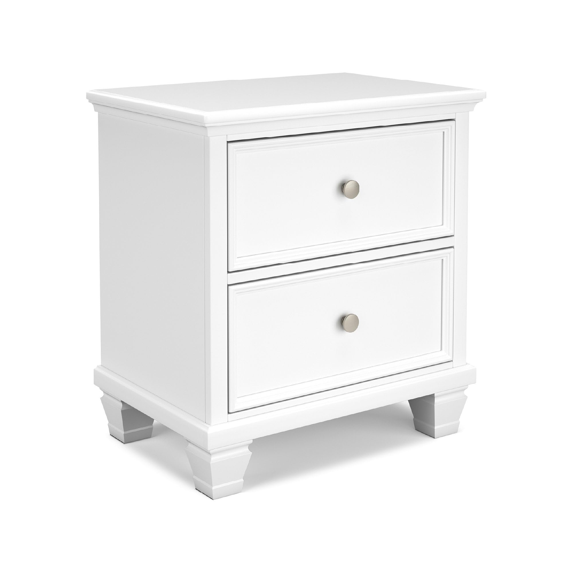 Photo 1 of *Major Damaged - Check clerk notes*
Signature Design by Ashley Fortman Traditional 2 Drawer Night Stand, White