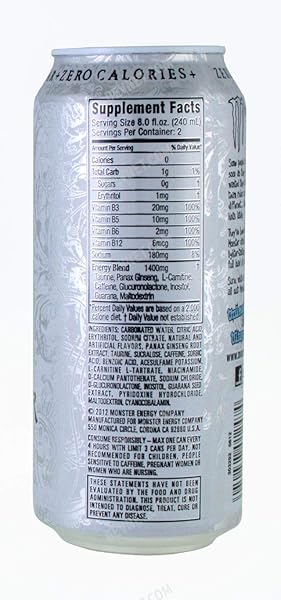 MONSTER ENERGY ZERO ULTRA, 16 FL OZ.