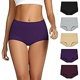 THANTH Boy Shorts Underwear for Women High Waisted Cotton Panties Full Coverage Boxer Briefs Underwear for Women 5 Pack