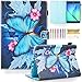 SM-T350 Case, Previous Galaxy Tab A 8.0 2015 Case, Dteck PU Leather Smart Wallet Case with [Auto Sleep Wake] Cute Flip Stand Cover for Samsung Galaxy Tab A 8 2015 Release Tablet-Butterfly Flower