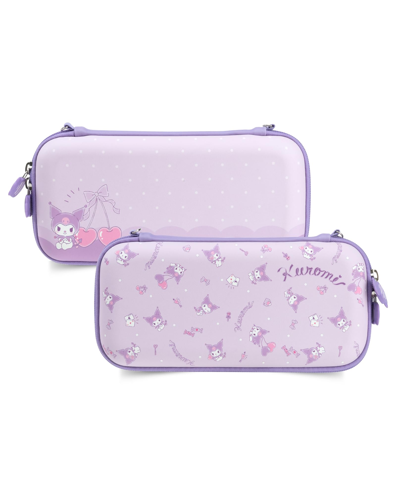 Kuitmor Slim Carrying Case compatible with Switch/Switch OLED, Protective Hard Portable Travel Travel Case fit Switch Console & Accessories - Candy Party