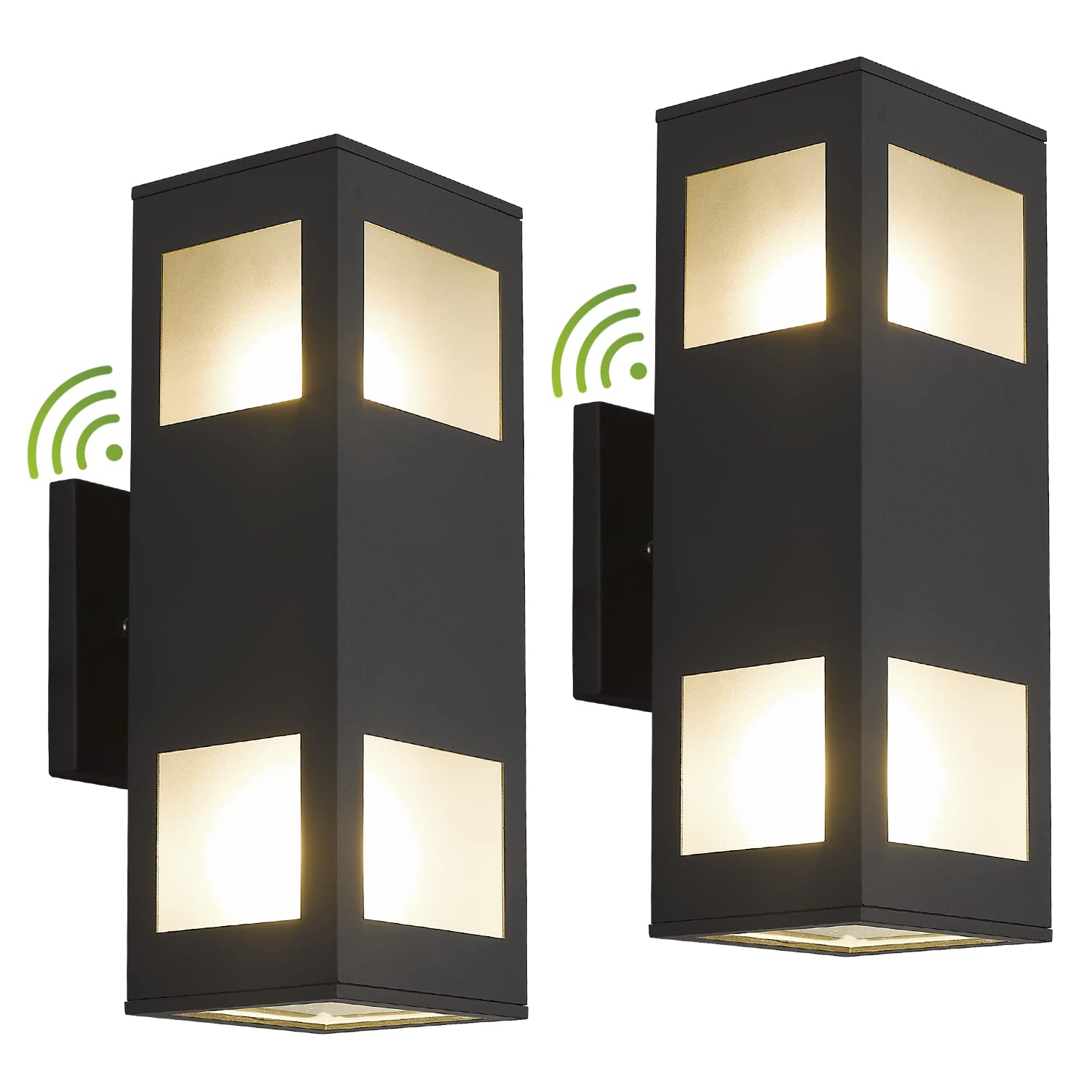 HUNEASON Outdoor Wall Light, 2 Pack Dusk to Dawn Outdoor Light Fixture ...
