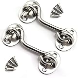 SQXBK 2PCS 3 Inch Cabin Hook Eye Latch Wind-Proof