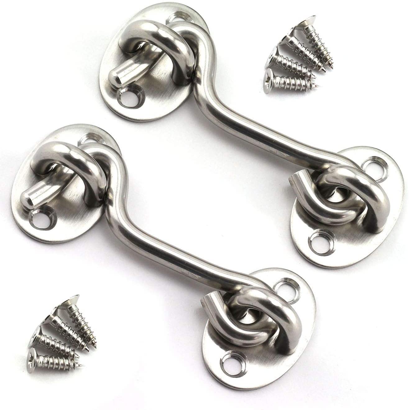 SQXBK 2PCS 3 Inch Cabin Hook Eye Latch Wind-Proof