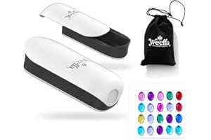 WEEFLA Single Pill Box Holder for Purse, Small Travel Pill Organizer, Pocket Pill Case for Men & Women, Compact Pillbox for Vitamin, Portable Multivitamin & Supplements Container with Stickers (2 PCS White)