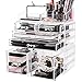 SONGMICS Makeup Organizer Deep Drawers Cosmetic Jewelry Storage Display Case 3 Pieces Set UJMU09T