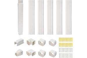 FRIOCASA 3" 10Ft Mini Split Line Set Cover,PVC line Set Cover kit for mini Split with Flexible Duct,Decorative Air Conditioner, HAVC and Heat Pumps, White