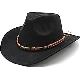 LIDHAY Cowboy Hat for Women and Men Western Cowgirl Hats Suede Cowboy Hat for Rodeo, Farming,Traveling,Outdoor Work