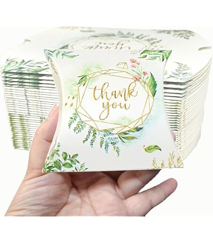 60 Grüne Dankesgeschenk-Tüten Mit Schleife – 10x4,5x11,5 Cm, Für Süßigkeiten, Hochzeit & Party