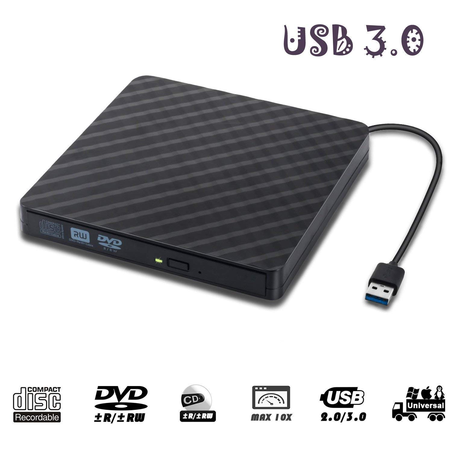 Archgon 8X Usb 2.0 Ultra Slim Portable Dvd+/-Rw External Drive Model Md-9105-U2 (4714102351149)