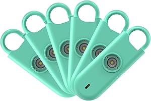 Fauxomor 140dB Personal Safety Alarm for Women, 6 Pack Safe Alarm Protection Keychain with Strobe Light with Low Battery Notice, Security Siren Self Defense for Children Seniors College Girls(Green)