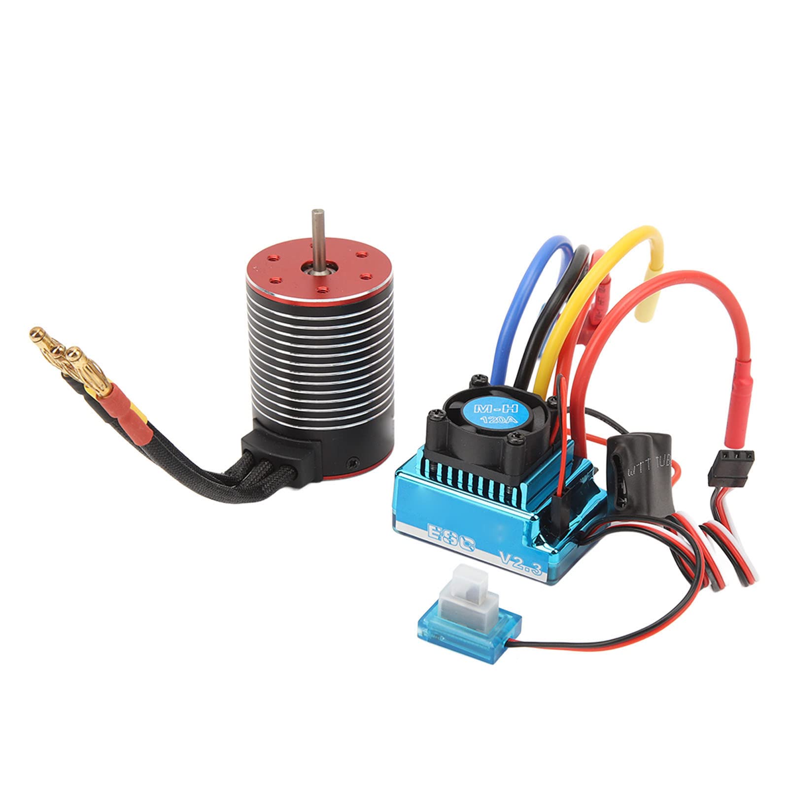 SUNGOOYUE Brushless RC Motor 120A ESC Set, High Torsion 3650 Brushless Motor 120A ESC Combo Set RC Car Accessory (5200KV)