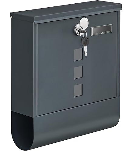 STOBAZA Retro Iron Wall-Mounted Letter Box With Lock – Decorative Vintage Mailbox For Home Or Office