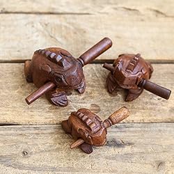 Percussion Instruments Wooden Frog 3 Pcs Set of 4