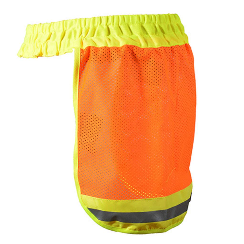 PHILSP Sun Hat Safety Hard Hat Helmet Neck Cover Reflective High Visibility Mesh Sun Protector Orange