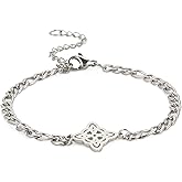SIPURIS Witches Knot Bracelet Celtic Knot Pagan Wiccan Symbol Magic Knot Witchcraft Jewelry Bracelet Stainless Steel Adjustable Charm Chain Bracelet Jewelry for Women Men