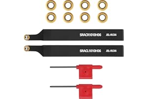 Gluwoer 3/8" SRACR/L1010H06 Lathe Turning Holders Lathe Turning & Profiling Tool Holder,12PCS Kit-2PCS Metal Lathe Tools Hold