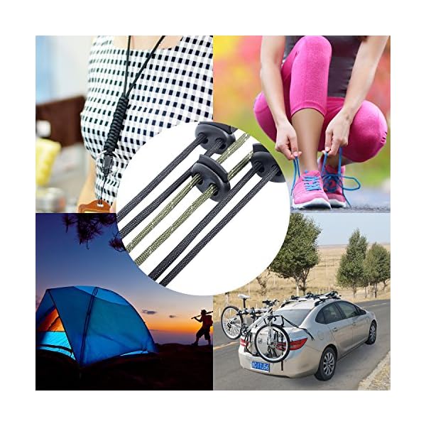 EOTW-Military-Grade-Utility-Necklace-Paracord-Lanyard-Keychain-Whistles-Cord-Wrist-Strap-Parachute-Rope-Badge-Camera-Cellphone-Waterproof-Case-Holder-with-Metal-Hook-For-Outdoor-3-Pack-BlackOlive