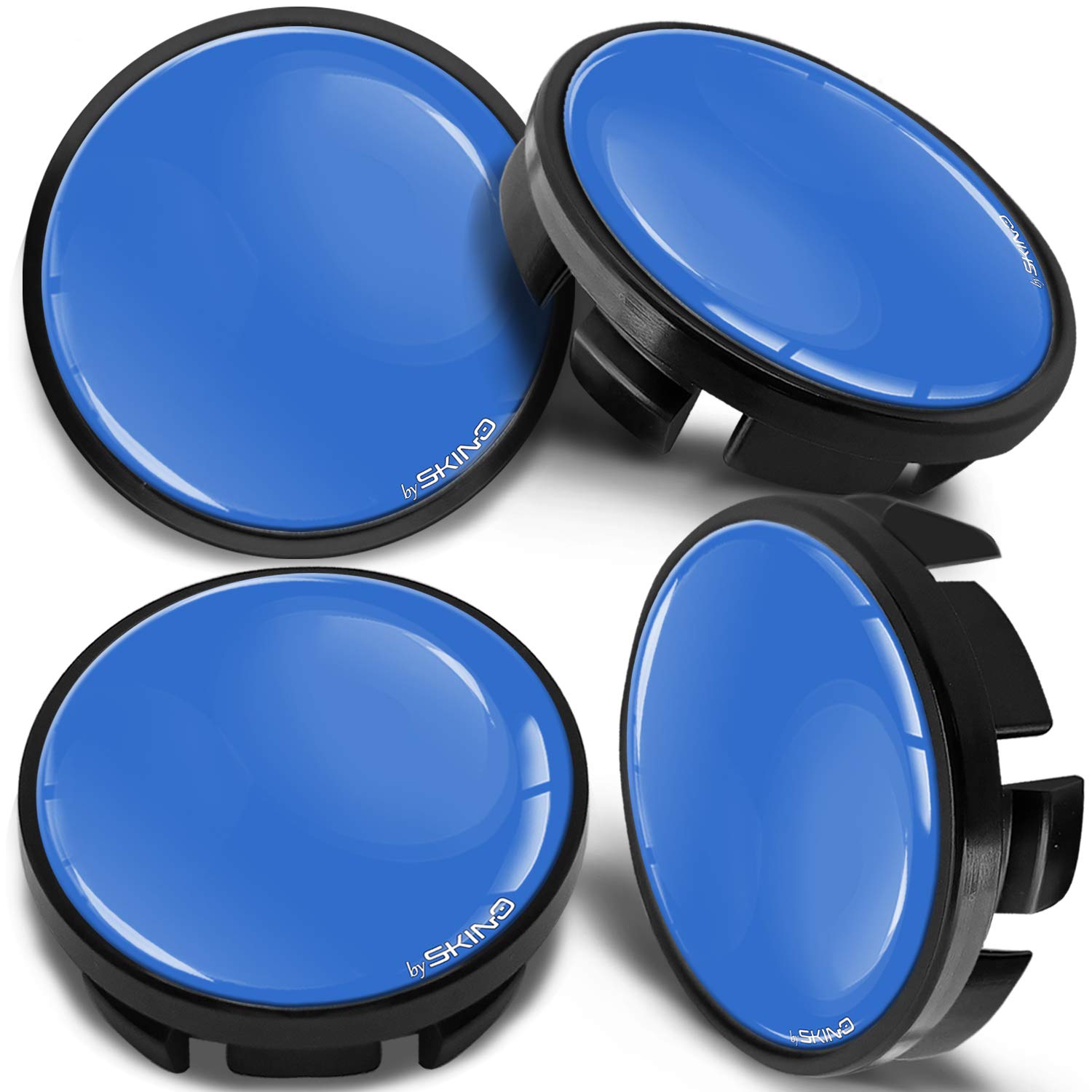 SkinoEu 4 x 65mm Wheel Centre Alloy Hub Center Caps Compatible with VW 3B7 601 171 / 6U7 601 171 Black Hubcaps CV 6