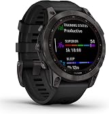 Garmin fenix 7 Sapphire Solar GPS Adventure Smartwatch Black DLC Titanium view 3