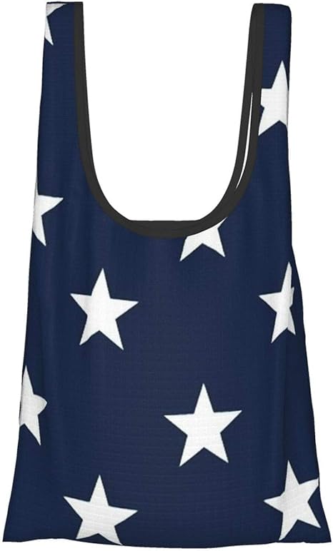 ZCHW Imprimir Azul Blanco Azul marino Estrellas Bolsas de supermercado
