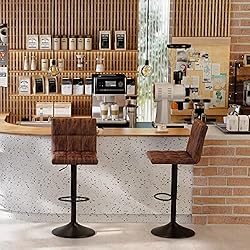 SUPERJARE Bar Stools Set of 2-360° Swivel