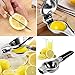 Lemon Lime Squeezer, Manual Juicer Stainless Steel with Silicone Handles, Manual Citrus Hand Orange Lemon Juicer, Press Lemon Press (Small)