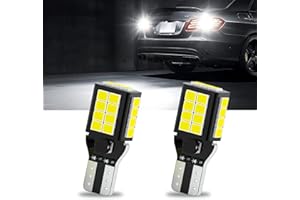 Vrasly 912 921 LED Backup Light Bulbs Reverse Lights High Power 2835 15-SMD Error Free T15 906 W16W 922 LED Bulb, 6000K White, Pack of 2