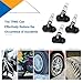 ZEEPIN TPMS Solar Power Universal, Wireless Tire Pressure Monitoring System with 4 DIY Sensors, Real-time Displays 4 Tires' Pressure and Temperature TPMS