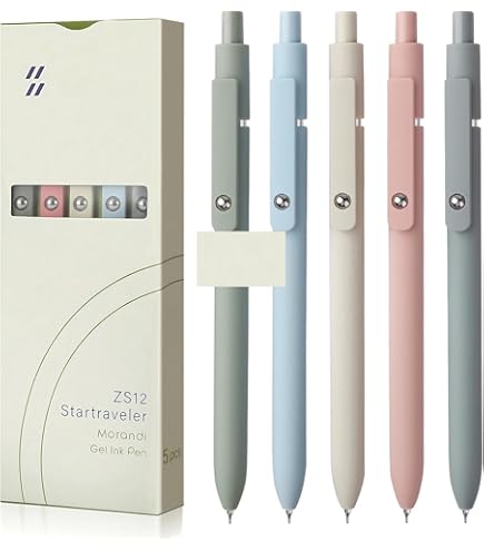 Amazon.com: Prime Supplies ZS12 Startraveler Morandi Gel Pens, 5