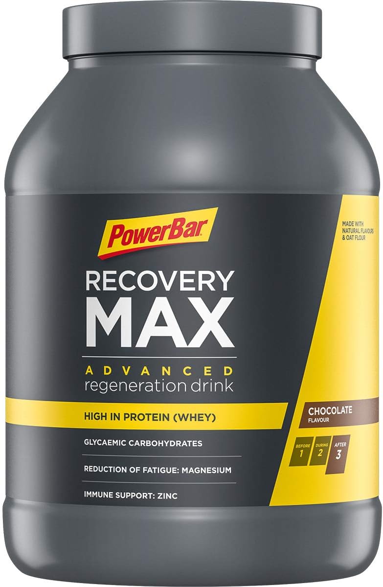 Powerbar - Recovery Max - Chocolate - 1144g - Regeneration Whey Drink with Carbohydrates - Magnesium - Zinc