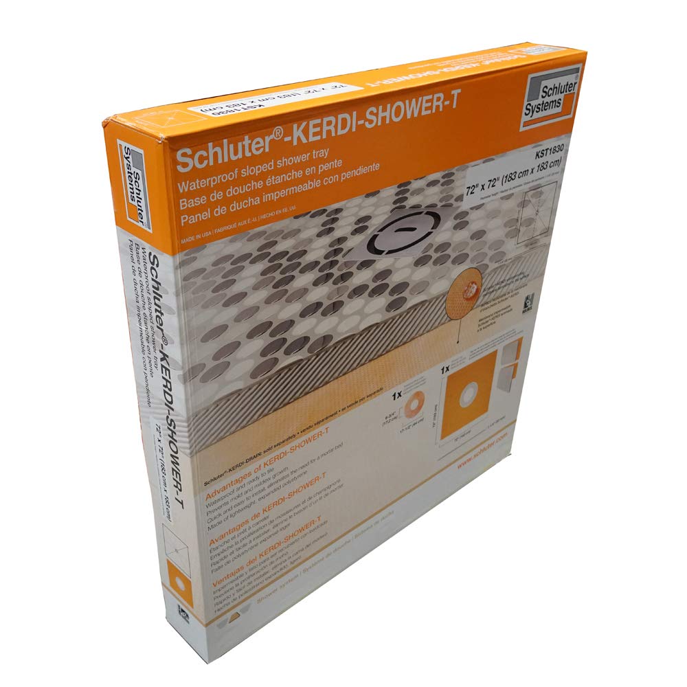Schluter Kerdi Prefabricated Sloped Shower Tray, 72" Length, 72" Width