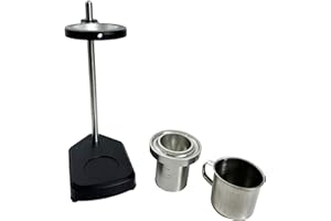 QIUSUO Ford Viscosity Flow Cup #4 with Stand with Hole Diameter 4.10 mm Measuring Range 70-370 CST Outflow Time 20-105 sec Cu