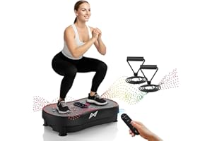 AXV Vibration Plate Fitness Platform Exercise Machine Vibrating Shaking Full Body Shaker Workout Vibrate Stand Shake Board Sport Gym for Weight Loss Fat Burner for Women Men