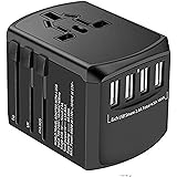 Universal Power Adapter, USB International Travel Adaptor All in One Worldwide Plug Fast Charger Outlet with 4 USB Ports AC S